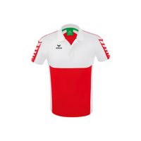 ERIMA Six Wings polo Unisex | rood/wit | 1112211