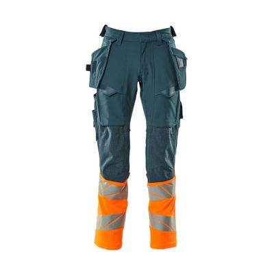 Mascot Accelerate Safe Broek met spijkerzakken | 19131-711 | 4414-donkerpetrol/hi-vis oranje