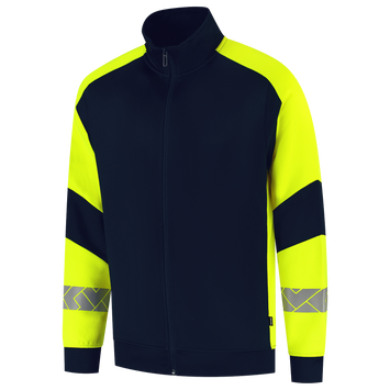 Foto van Sweatvest Reflective Redefined | donkermarine/fluorgeel | 306104-01017 | TRICORP WORKWEAR