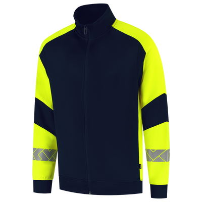 Foto van Sweatvest Reflective Redefined | donkermarine/fluorgeel | 306104-01017 | TRICORP WORKWEAR