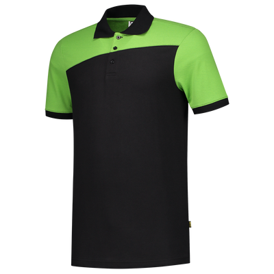 Foto van Poloshirt Bicolor Naden | zwart/limegroen | 202006-0937 | TRICORP WORKWEAR