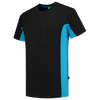 Afbeelding van T-shirt Bicolor Borstzak | zwart/turkoois | 102002-0987 | TRICORP WORKWEAR