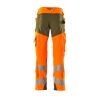 Afbeelding van Mascot Accelerate Safe Broek met kniezakken | 19079-511 | 1433-hi-vis oranje/mosgroen