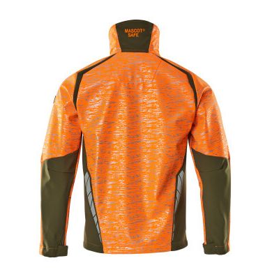 Foto van Mascot Accelerate Safe Softshell jas | 19202-291 | 1433-hi-vis oranje/mosgroen