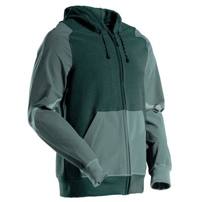 Mascot Customized Hooded sweater met rits | 22686-466 | 3534-licht bosgroen/bosgroen