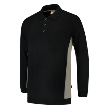 Foto van Polosweater Bicolor Borstzak | zwart/grijs | 302001-09 | TRICORP WORKWEAR