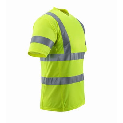 Foto van T-shirt, V-hals, klasse 2 | 18282-995 | 017-hi-vis geel