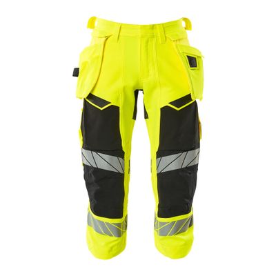 Mascot Accelerate Safe Driekwart broek met spijkerzakken | 19049-711 | 1709-hi-vis geel/zwart Mascot Accelerate Safe Driekwart broek met spijkerzakken | 19049-711 | 1709-hi-vis geel/zwart