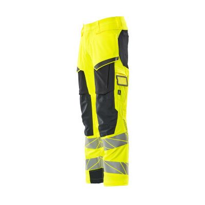 Foto van Mascot Accelerate Safe Broek met kniezakken | 19079-511 | 17010-hi-vis geel/donkermarine