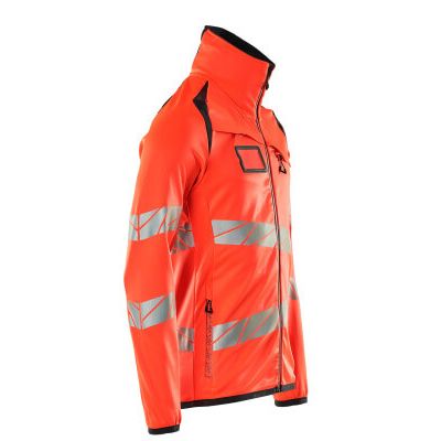 Foto van Mascot Accelerate Safe Fleecetrui met rits | 19103-315 | 22210-hi-vis rood/donkermarine