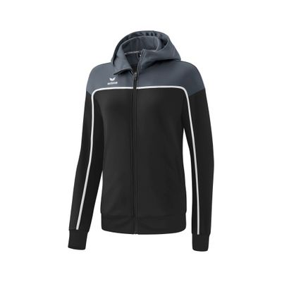 Foto van ERIMA CHANGE by erima trainingsjack met capuchon Dames | black grey/slate grey/wit | 1032313
