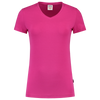 Afbeelding van T-shirt V Hals Fitted Dames | fuchsia | 101008-04 | TRICORP WORKWEAR