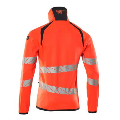 Foto van Mascot Accelerate Safe Fleecetrui met rits | 19103-315 | 22210-hi-vis rood/donkermarine