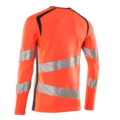 Foto van Mascot Accelerate Safe T-shirt, met lange mouwen | 19081-771 | 22210-hi-vis rood/donkermarine