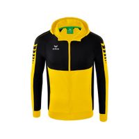 ERIMA Six Wings trainingsjack met capuchon Kinderen | geel/zwart | 1032213