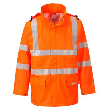 Foto van PortWest Sealtex Vlamvertragende Hi-Vis Regenjas Oranje| FR41