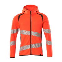 Mascot Accelerate Safe Capuchontrui met rits | 19284-781 | 22218-hi-vis rood/donkerantraciet