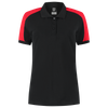 Afbeelding van Poloshirt Bicolor Redefined Dames | zwart/helderrood | 206108-09202 | TRICORP WORKWEAR