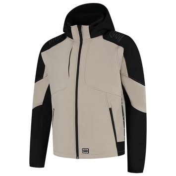 Foto van Softshell Capuchon Bicolor Redefined | zand/zwart | 406118-5509 | TRICORP WORKWEAR