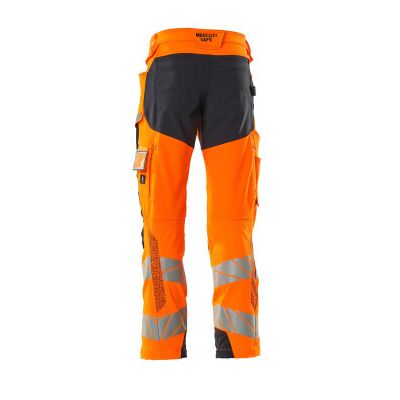 Foto van Mascot Accelerate Safe Broek met kniezakken | 19079-511 | 14010-hi-vis oranje/donkermarine