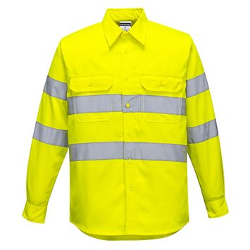 Foto van PortWest Hi-Vis Overhemd Geel| E044