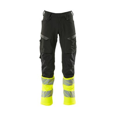 Foto van Mascot Accelerate Safe Broek met kniezakken | 19879-711 | 0917-zwart/hi-vis geel