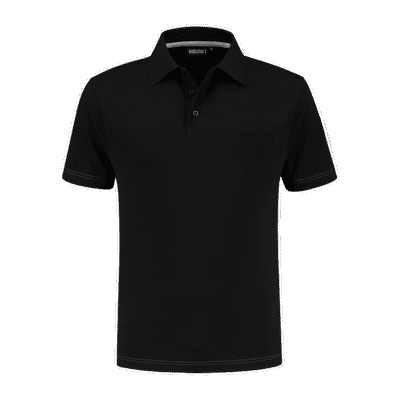 Foto van Indushirt PS 200 Polo-shirt zwart