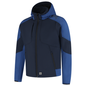 Foto van Softshell Capuchon Bicolor Redefined | donkermarine/korenblauw | 406118-01011 | TRICORP WORKWEAR