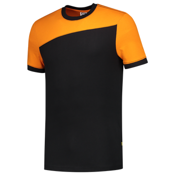 Foto van T-shirt Bicolor Naden | zwart/oranje | 102006-0998 | TRICORP WORKWEAR