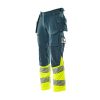 Afbeelding van Mascot Accelerate Safe Broek met spijkerzakken | 19131-711 | 4417-donkerpetrol/hi-vis geel