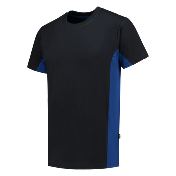 Foto van T-shirt Bicolor | marine/korenblauw | 102004-0111 | TRICORP WORKWEAR