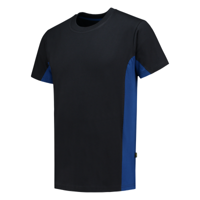 Foto van T-shirt Bicolor | marine/korenblauw | 102004-0111 | TRICORP WORKWEAR