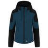 Afbeelding van Softshell Capuchon Bicolor Redefined Dames | petrol/zwart | 406119-9309 | TRICORP WORKWEAR
