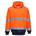 PortWest Tweekleurig Sweatshirt met capuchon Oranje/Marine| B316