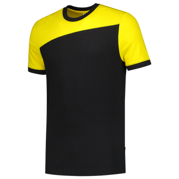 Foto van T-shirt Bicolor Naden | zwart/geel | 102006-0907 | TRICORP WORKWEAR