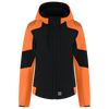 Afbeelding van Softshell Capuchon Bicolor Redefined Dames | zwart/oranje | 406119-0998 | TRICORP WORKWEAR