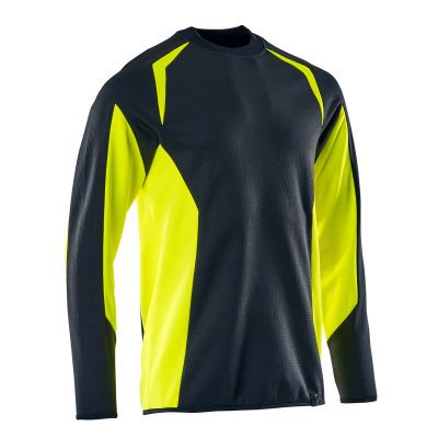 Foto van Mascot Accelerate Safe Sweatshirt | 22084-781 | 01017-donkermarine/hi-vis geel