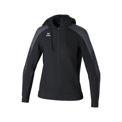 Foto van ERIMA EVO STAR trainingsjack met capuchon Dames | zwart/slate grey | 1032455