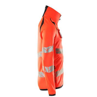 Foto van Mascot Accelerate Safe Fleecetrui met rits | 19103-315 | 22210-hi-vis rood/donkermarine