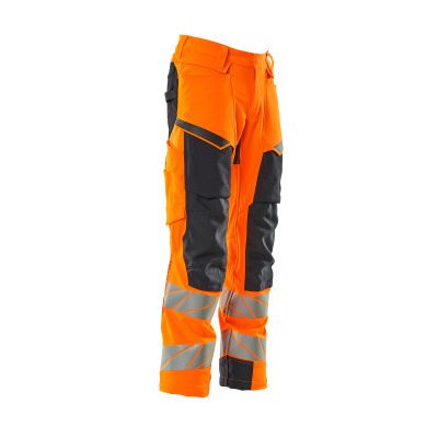 Foto van Mascot Accelerate Safe Broek met kniezakken | 19079-511 | 14010-hi-vis oranje/donkermarine