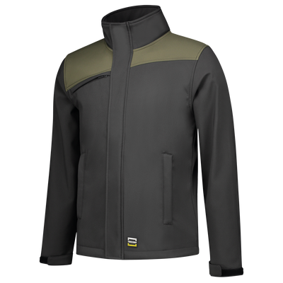 Softshell Bicolor Naden | donkergrijs/legergroen | 402021-1813 | TRICORP WORKWEAR Softshell Bicolor Naden | donkergrijs/legergroen | 402021-1813 | TRICORP WORKWEAR