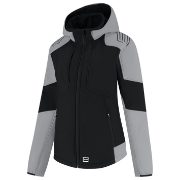 Foto van Softshell Capuchon Bicolor Redefined Dames | zwart/grijs | 406119-09 | TRICORP WORKWEAR
