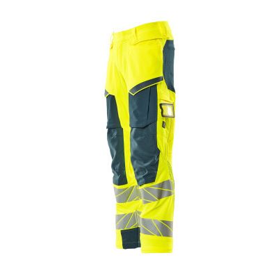 Foto van Mascot Accelerate Safe Broek met kniezakken | 19079-511 | 1744-hi-vis geel/donkerpetrol