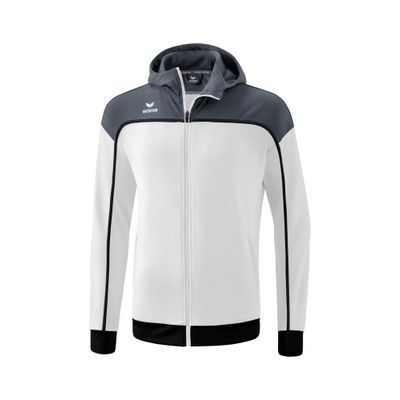 Foto van ERIMA CHANGE by erima trainingsjack met capuchon Unisex | wit/slate grey/zwart | 1032307