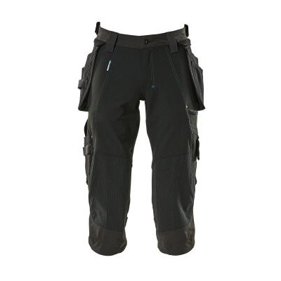 Driekwart broek, spijkerzakken, stretch | 17049-311 | 09-zwart