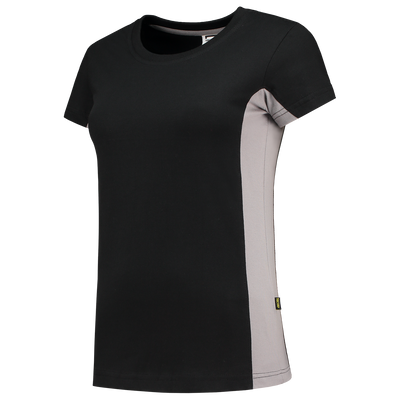 Foto van T-shirt Bicolor Dames | zwart/grijs | 102003-09 | TRICORP WORKWEAR