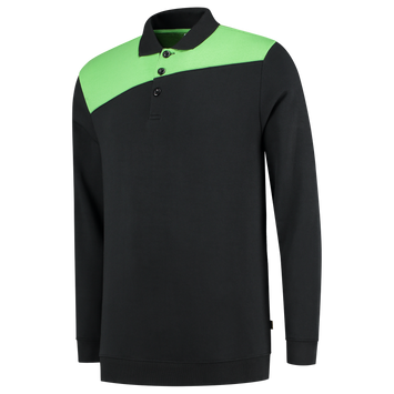 Foto van Polosweater Bicolor Naden | zwart/limegroen | 302004-0937 | TRICORP WORKWEAR