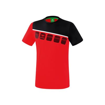 5-C T-shirt | rood/zwart/wit | 1081902