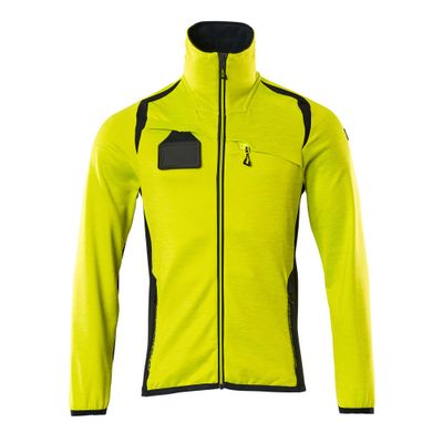 Mascot Accelerate Safe Fleecetrui met rits | 19403-316 | 17010-hi-vis geel/donkermarine Mascot Accelerate Safe Fleecetrui met rits | 19403-316 | 17010-hi-vis geel/donkermarine