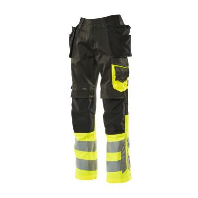 Foto van Broek met spijkerzakken, klasse 1 | 17531-860 | 0917-zwart/hi-vis geel